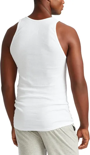 Vista 3 de POLO RALPH LAUREN Tanques de algodón de ajuste clásico para hombre, paquete de 3, Blanco