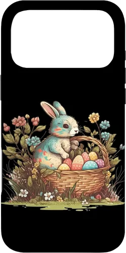 Vista 22 de Happy Easter Day Easter Bunny Happy Easter Egg Basket Case for iPhone 17