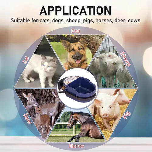 Vista 7 de Cuenco de agua automático para perros con calefacción para exteriores, razas grandes, llenado automático, tazón de agua con válvula flotante
