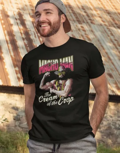 Vista 3 de American Classics Macho Man Cream of The Crop Black Adult T-Shirt Tee