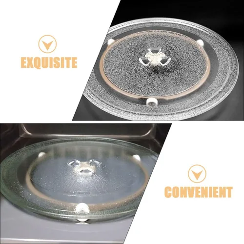 Vista 6 de Anillo giratorio de vidrio para microondas, compatible con la mayoría de microondas, rodillo de soporte resistente para uso en cocina, diámetro