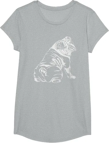Vista 54 de Gracioso Bulldog Inglés playera perro Hund playera regalo, Azul (Heather blue)