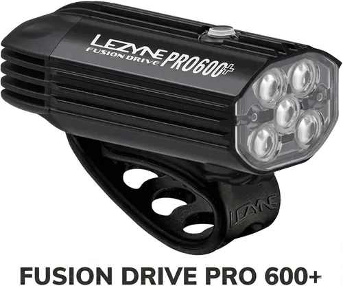 Vista 2 de LEZYNE Fusion Drive Pro 600+ Bike Set Durable Lightweight Bright Powerful IPX7 Waterproof Cycling Front & Rear Light Pair with 6 Output Modes