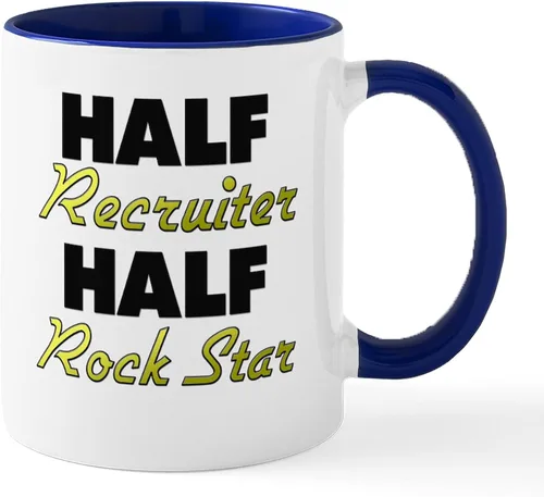 Vista 7 de CafePress Half Recruiter Half Rock Star Tazas Taza de café de cerámica de 11 oz (11.0 fl oz)