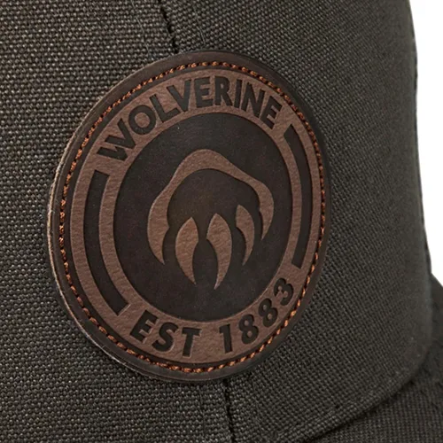 Vista 4 de Wolverine Gorra Trucker Parte trasera de malla Snapback Ajustable Resistente Duradero Workwear 1883 - Oliva negra