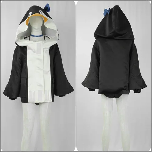 Vista 2 de Cos-Love Disfraz de pingüino de anime con capucha para fiesta de Halloween