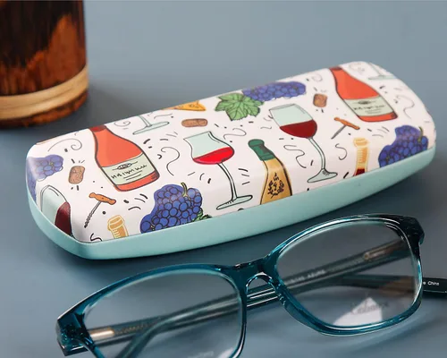Vista 47 de Ron's Optical Clamshell - Funda rígida para lentes de lectores de marcos pequeños a medianos para mujeres y hombres