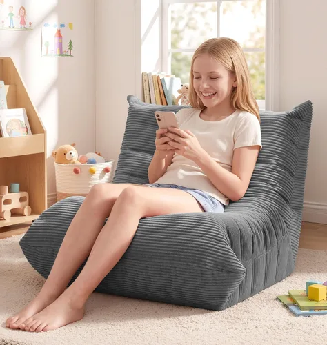Vista 24 de Hobestluk Puf con espuma viscoelástica, tela de piel sintética ultrasuave, diseño ergonómico, puf pequeño, para sala de estar, dormitorio, sala