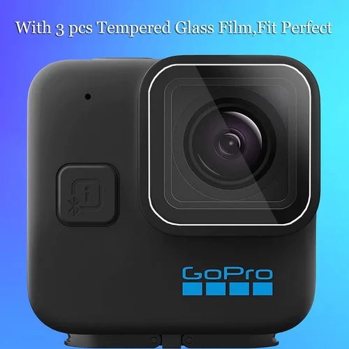 Vista 7 de HERO11 Hero 11 - Protector de pantalla para GoPro HERO11 negro Mini vidrio templado antiarañazos Clera duro protector de película protectora