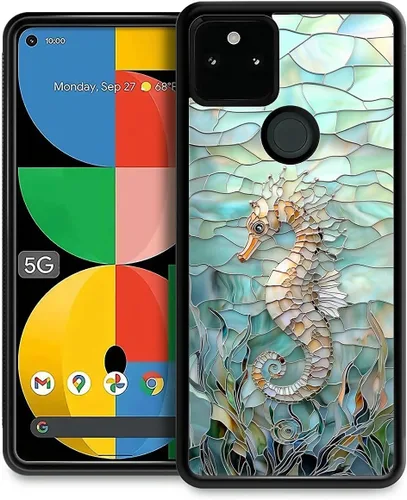 Vista 78 de Compatible con Google Pixel 4A 5G Mobile Case Creative Acrylic Back Panel Silicona Edge Case Slim Protección Especialmente para Google Pixel 4A 5G