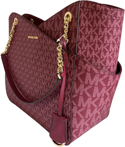 Vista 3 de Michael Kors Jet Set - Bolso de hombro con cadena grande de viaje Mulberry Multi Mulberry Multi