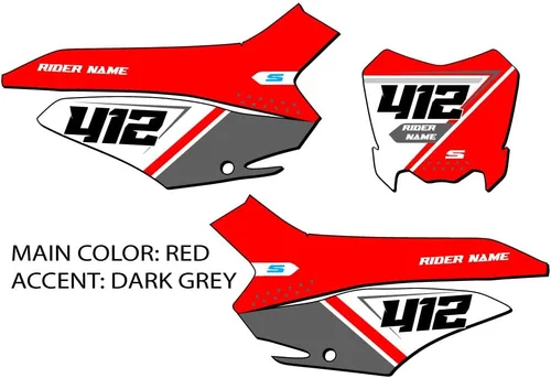 Vista 2 de 2013-2018 CRF 125 SG65 Custom MX matrículas Senge Graphics Kit compatible con Honda