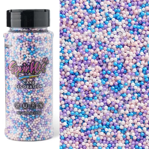 Vista 13 de Pastel Nonpareils Sprinkles, Sujoygar 4oz Edible Colored Cake Sprinkles Double-opening Design, 2mm Edible Dot Sprinkles for Cupcake Toppers Baking