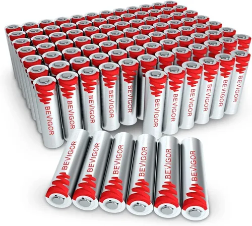 Vista 13 de BEVIGOR Paquete de 4 baterías AA de litio de larga duración, 1.5 V, 3000 mAh, baterías de litio de 20 años de vida útil, no recargables
