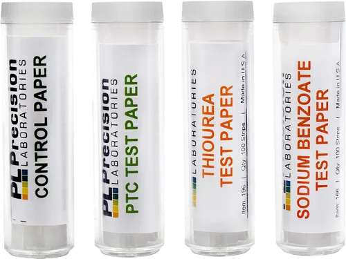 Vista 5 de Super Taster: Kits de prueba con estuche e instrucciones - Calidad de laboratorio - Juego para aula (100 juegos de tiras) - PTC, benzoato sódico