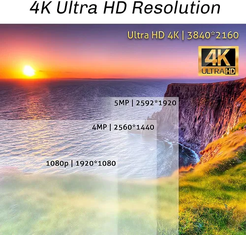 Vista 3 de GW 4K - Sistema de cámara de seguridad para detección de personas/vehículos para exteriores/interiores, 32 canales 12MP PoE NVR, 32 x 4K 8MP UltraHD