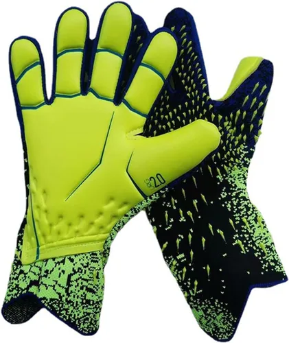 Vista 6 de Guantes de portero de fútbol, guantes de entrenamiento de portero, agarre fuerte, antideslizantes y transpirables para adultos y niños