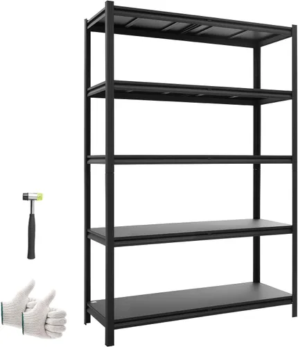 Vista 30 de VEVOR Storage Shelves, 5-Tier Adjustable, 2000 lbs Capacity, Heavy Duty Garage Storage Shelving Unit, Metal Utility Rack Shelf, for Kitchen Pantry