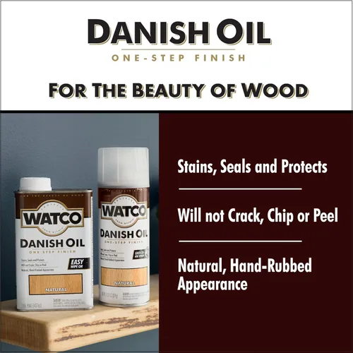 Vista 3 de Watco Aceite Danés Acabado para Madera en Aerosol, 11.25 oz, Natural