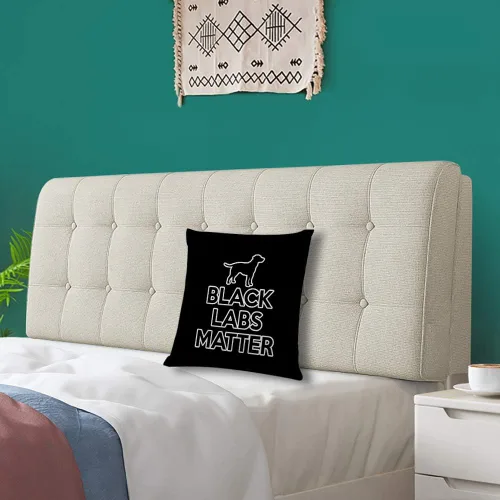Vista 4 de Funda de almohada decorativa cuadrada de Black Labs Matter para el hogar, sofá, sala de estar, cama, sofá, automóvil, 18 x 18 pulgadas, funda
