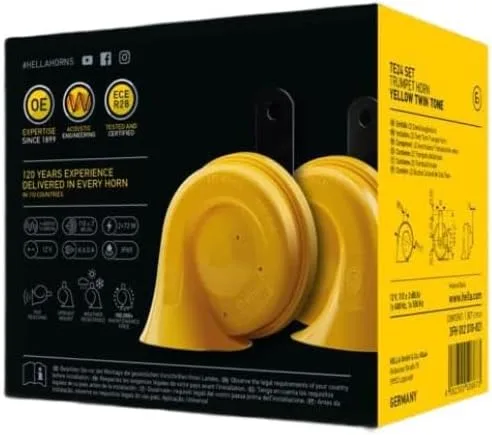 Vista 20 de HELLA 012010971 Kit de Bocina de Trompeta Negra de 12V (Ajuste Universal - Paquete Blíster)