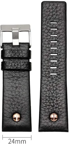 Vista 4 de Correa de reloj de piel de becerro adecuada para relojes diesel de hombre