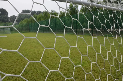 Vista 3 de Aoneky Red de portería de fútbol de poliéster, cable de 0.157 in, red de repuesto para postes de fútbol de tamaño completo, red de fútbol