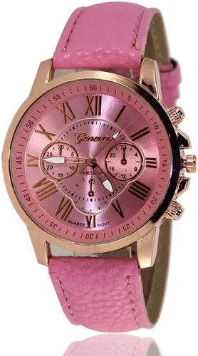 Vista 9 de Mujeres Hombres Señora Adolescente Chica PU Cuero Banda Relojes Dial Analógico Cuarzo Relojes Marrón