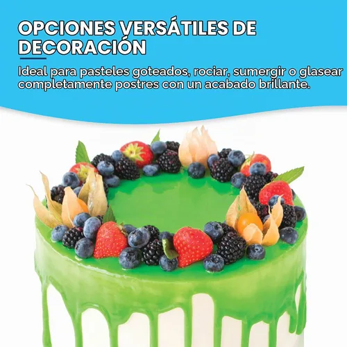 Vista 2 de Satin Ice Esmalte de purpurina negra (botella de 10 onzas) para decorar pasteles, cupcakes, brownies y donas
