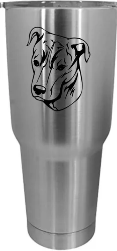 Vista 420 de Cairn Terrier - Vaso grabado con temática de perro, 30 onzas