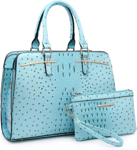 Vista 18 de Dasein - Juego de bolso y monedero para mujer, set de 2 piezas con 3 compartimentos, bolso con asa superior y correa para el hombro