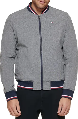 Vista 4 de Tommy Hilfiger Chaqueta bomber ligera de punto acanalado para hombre