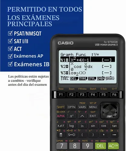 Vista 4 de Casio fx-9750GIII Calculadora Gráfica Pantalla Natural de Libro de Texto Programación Python Ideal para Exámenes, STEM y Matemáticas Avanzadas