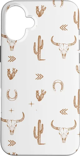 Vista 23 de Western Country - Carcasa para iPhone 17, diseño de calavera de toro sureño