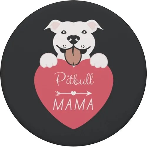 Vista 3 de Pitbull Mama Regalos para Pittie Mom, Pit Bull Mom PopSockets intercambiables PopGrip