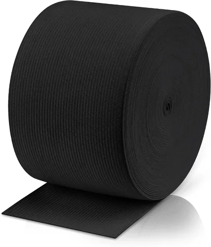 Vista 34 de Airisoer Banda elástica de 1/2 pulgada para costura, bandas elásticas de alta elasticidad de 12 yardas para cinturas, pantalones, ropa y Negro