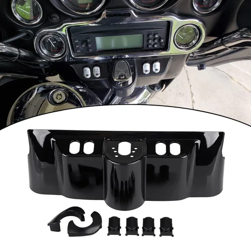 Vista 2 de Carenado interior negro vívido de ABS con kit de tapa de interruptor para Harley Touring Street Glide 2006-2013 Electra Glide 1996-2013