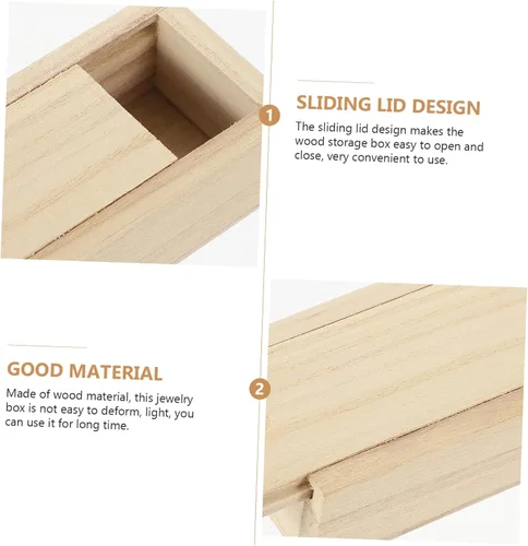 Vista 4 de STAHAD Caja de joyería portátil Caja de anillo Anillo Bix Cajas Decorativas Tapa deslizante Joyero de madera Caja de joyería decorativa Caja