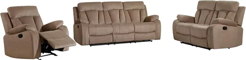 Vista 22 de Blackjack Furniture Elton - Juego de sofá y sofá biplaza de microfibra de 2 piezas con soporte lumbar, acolchado adicional y mecanismo de Beige