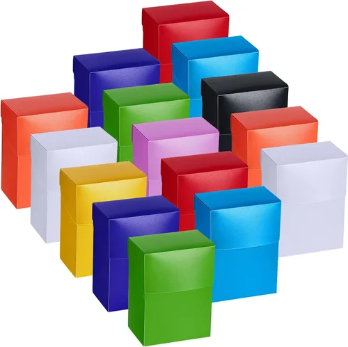 Vista 9 de Deekin 18 paquetes de cajas de cartas de baraja, caja de almacenamiento de tarjetas de juego, estuche de transporte de tarjetas para suministros