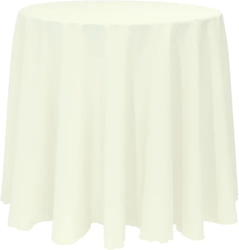 Vista 57 de ULTIMATE TEXTILE Mantel redondo de lino de poliéster de 120 pulgadas, color rosa neón