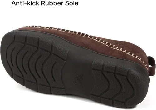 Vista 6 de Zigzagger - Pantuflas de tobillo estilo mocasín para hombre, para interior y exterior