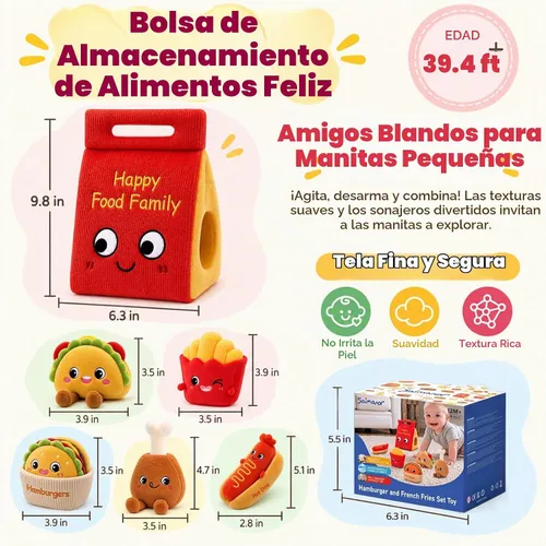 Vista 6 de SAIMAND Juguetes sensoriales para bebés, juguetes Montessori para niños
