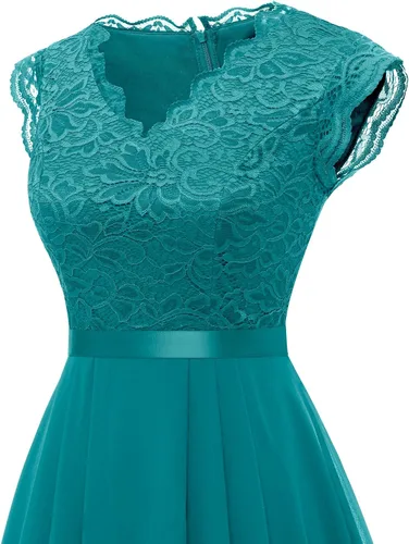 Vista 45 de Dressystar - Vestido de dama de honor, sin mangas, con cuello en V, para fiesta de boda