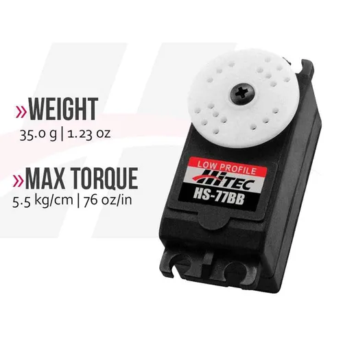 Vista 2 de Hitec RCD 31077S HS-77BB Servo BB de perfil bajo
