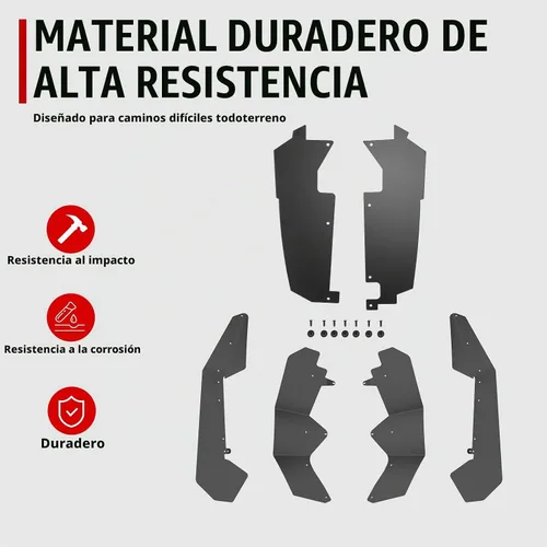 Vista 4 de A & UTV PRO Kit de aletas de barro y bloqueo de pozo de rueda trasera para Polaris RZR PRO XP y XP 4 2020 a 2024 – Extensor de salpicaduras