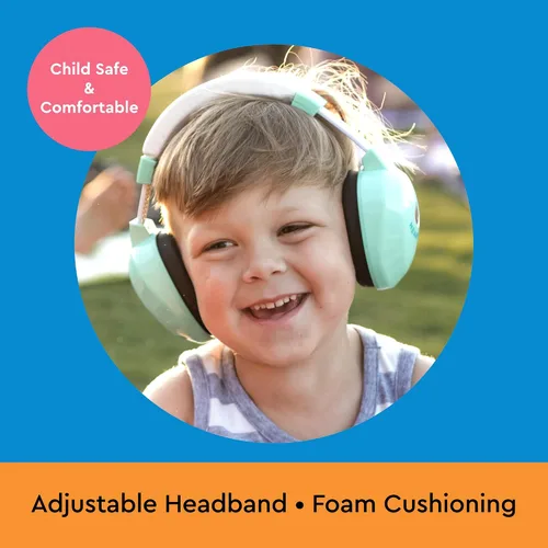 Vista 5 de HearMuffs - Over-the-Ear Noise Reducing Hearing Protection for Infants & Toddlers - Fits Kids Ages 0-4 Verde spa