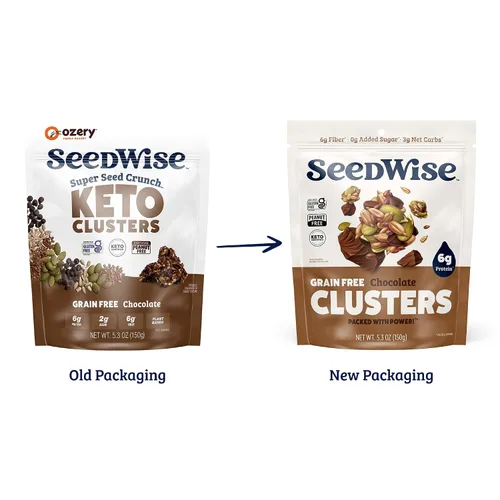 Vista 7 de Ozery Bakery Super Seed Crunch Clusters, chocolate, a base de plantas, vegano, aperitivo Keto, 5.3 onzas (paquete de 6)