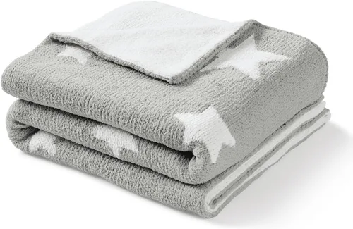 Vista 10 de CREVENT Manta de bebé de 75x100cm de punto suave y cálida de 30"x40" para niñas y niños, esenciales para recién nacidos, regalo para baby shower