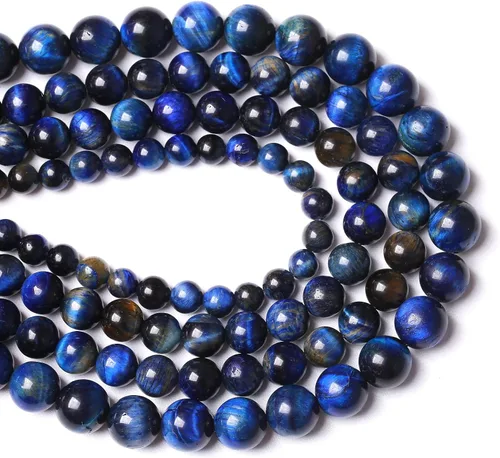 Vista 185 de 100 cuentas de piedra multicolor natural de 0.236 pulgadas (0.236 in), cuentas espaciadoras sueltas redondas para hacer pulseras, collares, aretes